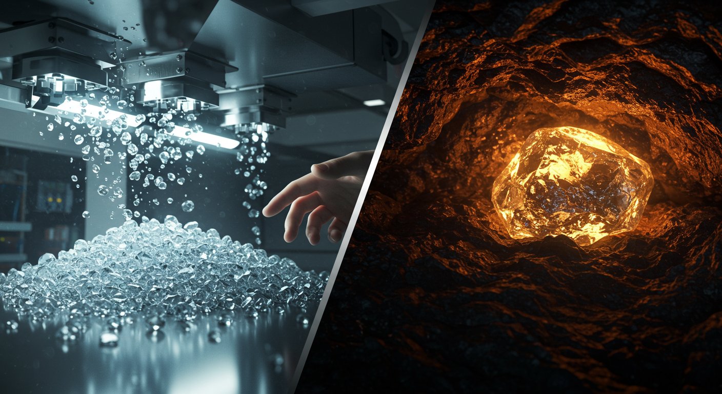 यूपी में हीरे का नया दौर: बाजार में मशीनें, 90% गिरे कृत्रिम हीरे के भाव; असली हीरा बनने में लगते हैं 150 साल