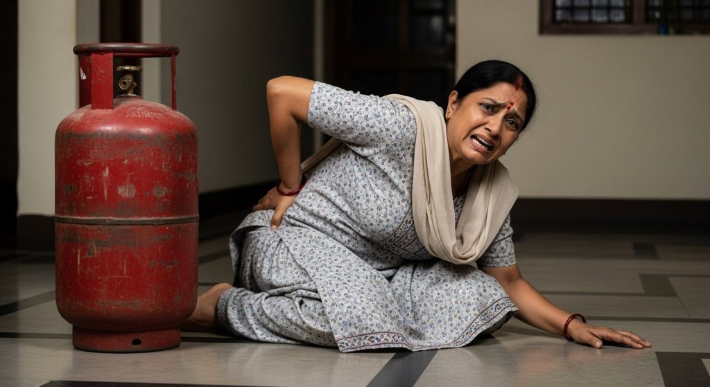 Woman breaks back performing stunts on cylinder, video will leave you stunned!