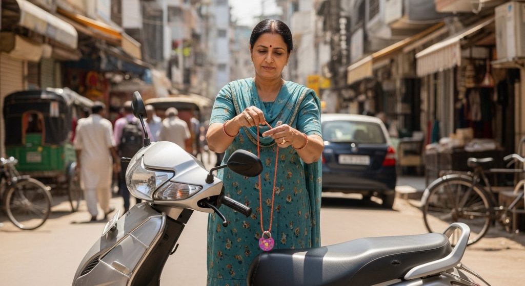 Didi's 'Desi' Scooter Locking Method Goes Viral, People Say: "This is a trick to get it stolen!"