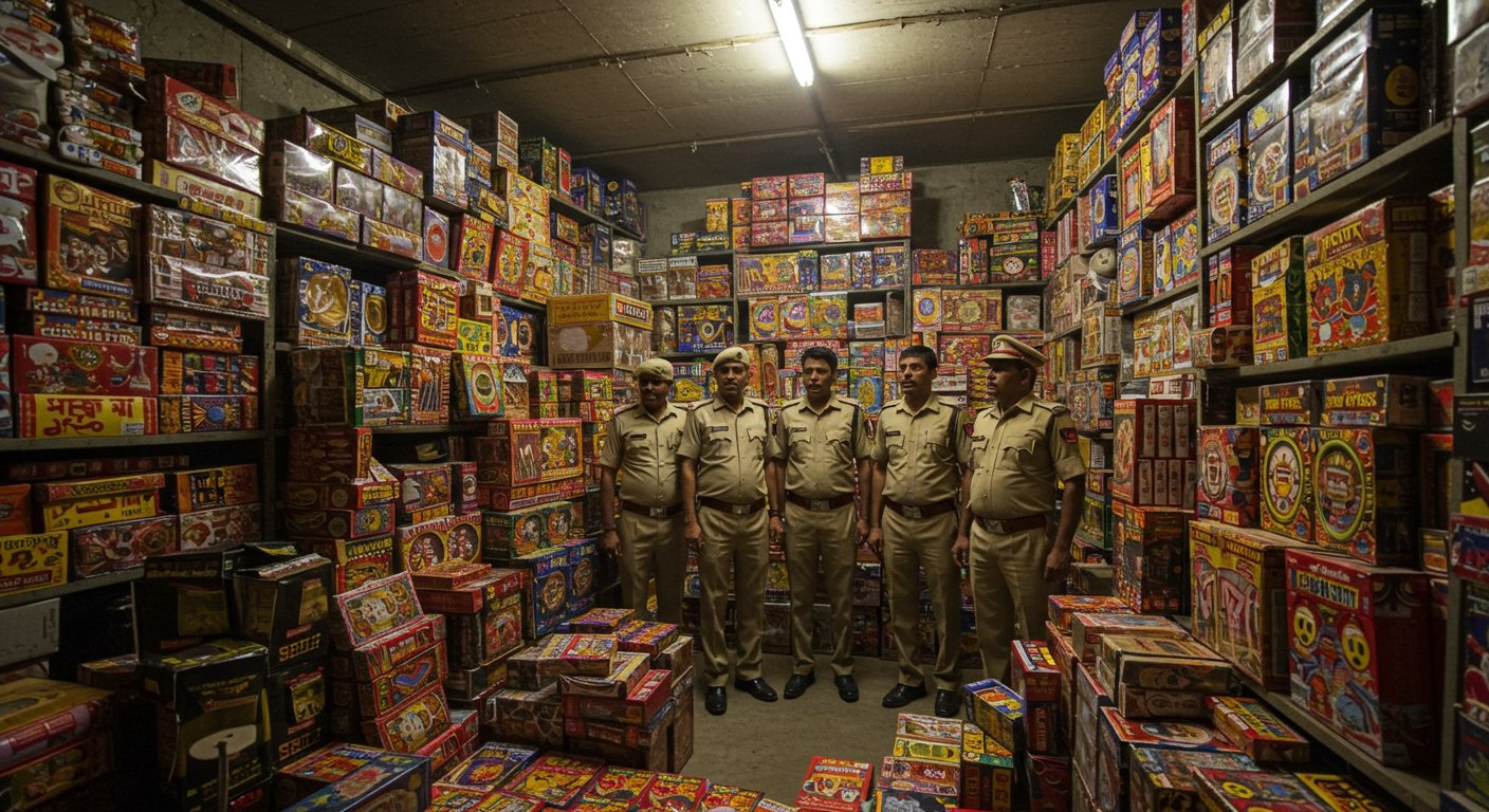 उत्तर प्रदेश में पटाखों का जानलेवा जखीरा: दिवाली से पहले इतना अवैध भंडारण, पुलिस भी रह गई सन्न!