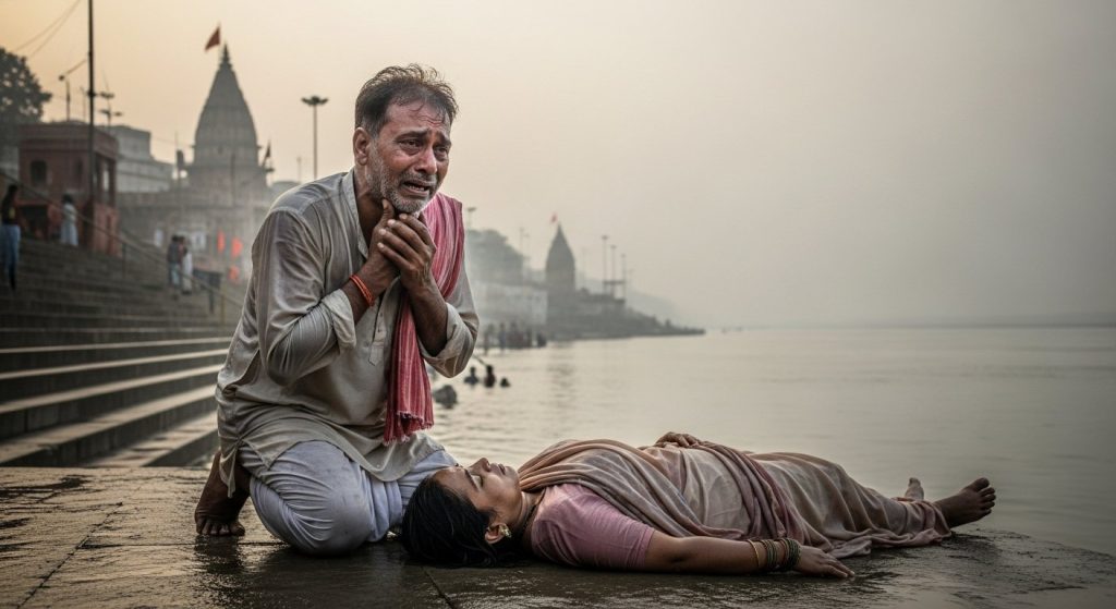 UP: Dip in Ganga, temple worship... Then couple ended lives; husband poisoned wife, wept bitterly