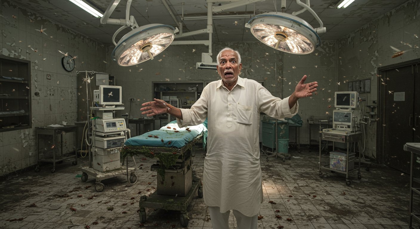 यूपी PGI में गंदगी का ‘डेंगू’: पूर्व मंत्री बोले – OT में फैला खून, मशीनों पर काई, मच्छर और कॉकरोच का राज