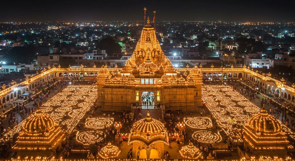 Diwali 2025 in Shahjahanpur: Hanumat Dham Dazzles with Lamps, Spreading Unique Splendor Across the City