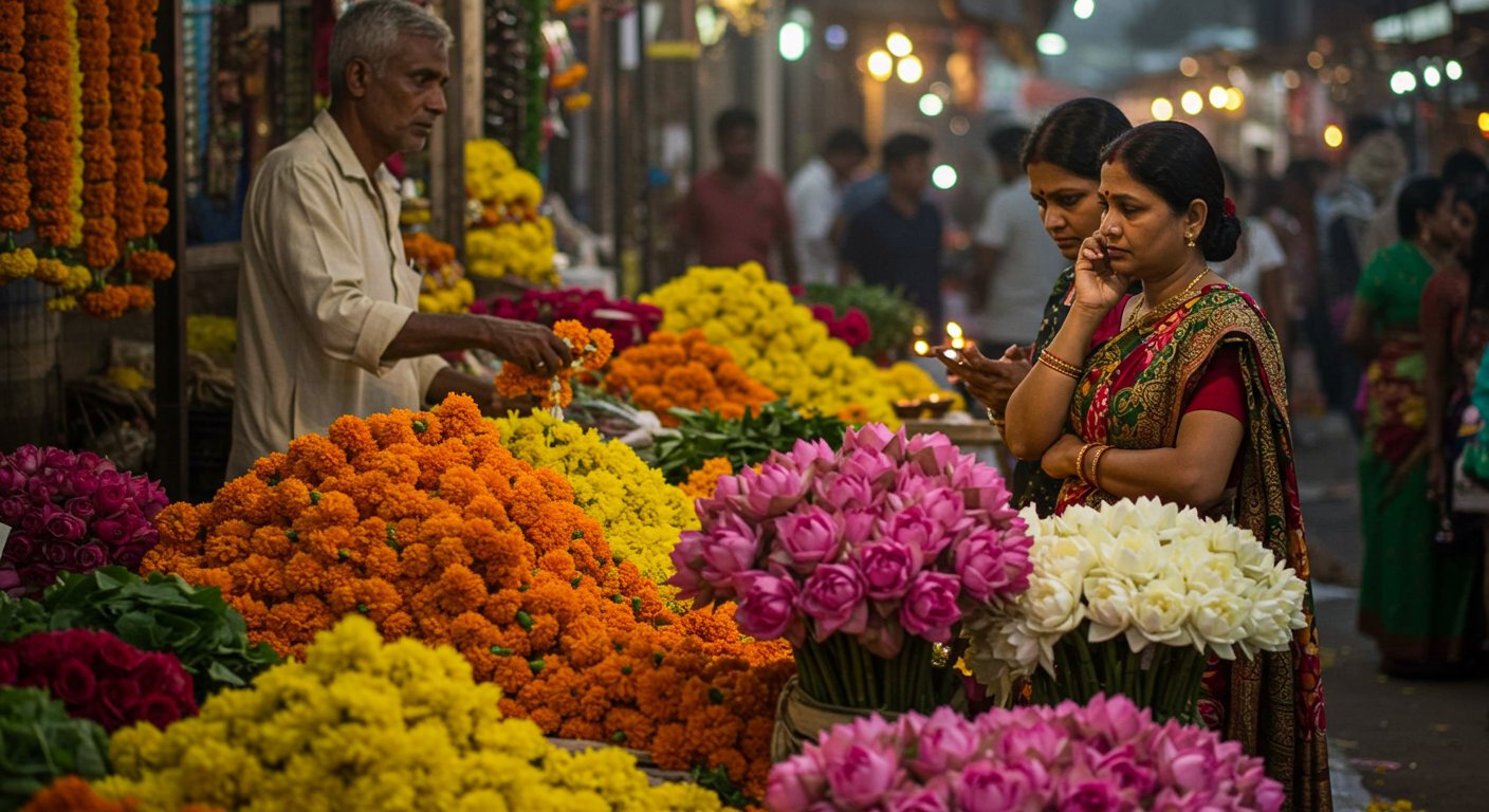 दिवाली 2025: फूलों की महंगाई से खिले चेहरों पर मायूसी, 200 रुपये किलो गेंदा; जानें कमल-गुलाब का हाल
