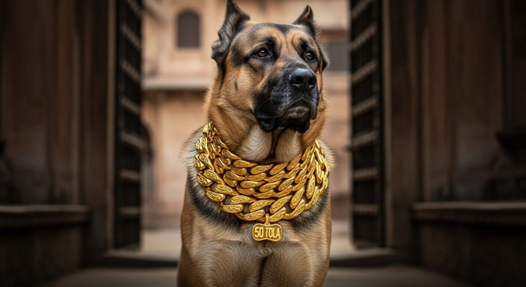 Swag Dog: Guards While Wearing a '50 Tola Chain' Around Its Neck, Video Goes Viral!
