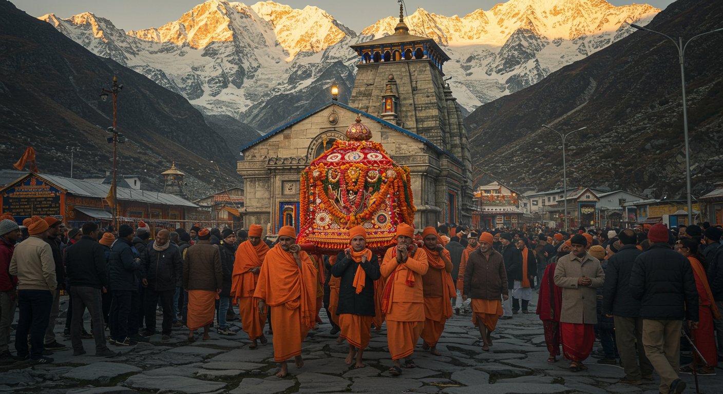 केदारनाथ धाम के कपाट शीतकाल के लिए बंद, 17 लाख से अधिक श्रद्धालुओं ने किए दर्शन; बाबा की डोली ऊखीमठ रवाना