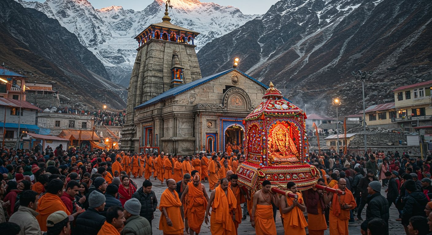 आज बंद होंगे केदारनाथ के कपाट, गर्भगृह की पूजा संपन्न:55 किलोमीटर की यात्रा कर बाबा पहुंचेंगे उखीमठ, इस साल 17 लाख से ज्यादा श्रद्धालु पहुंचे