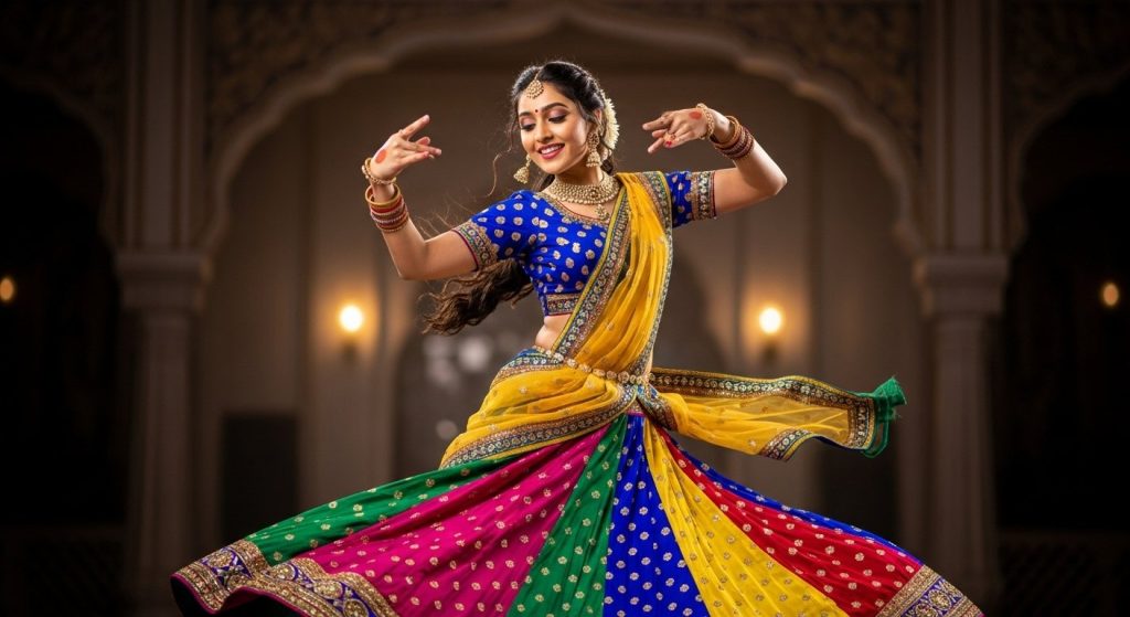 This beauty grooved impressively in a multicolor lehenga, her captivating dance video went viral!