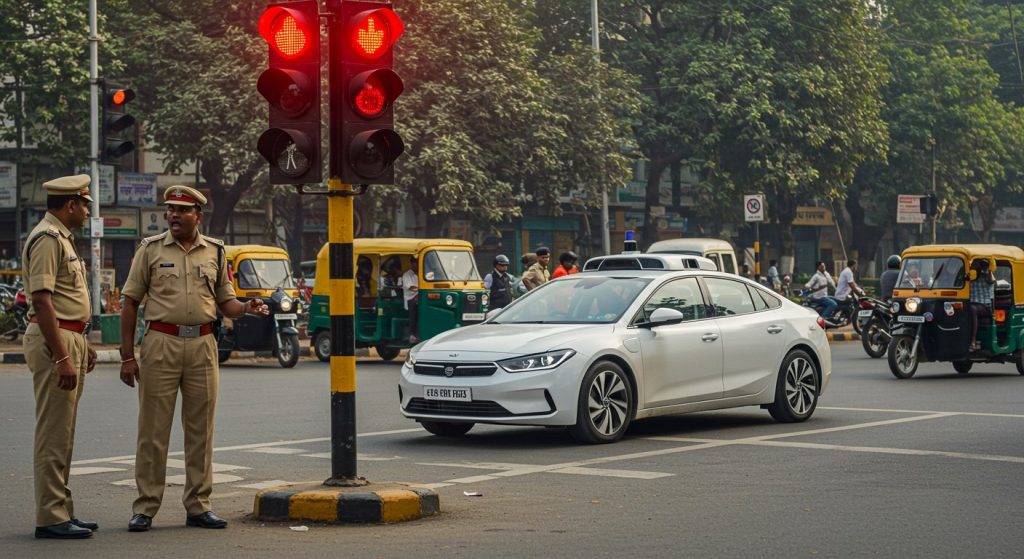 Driverless Car Runs Red Light, Traffic Police Baffled!