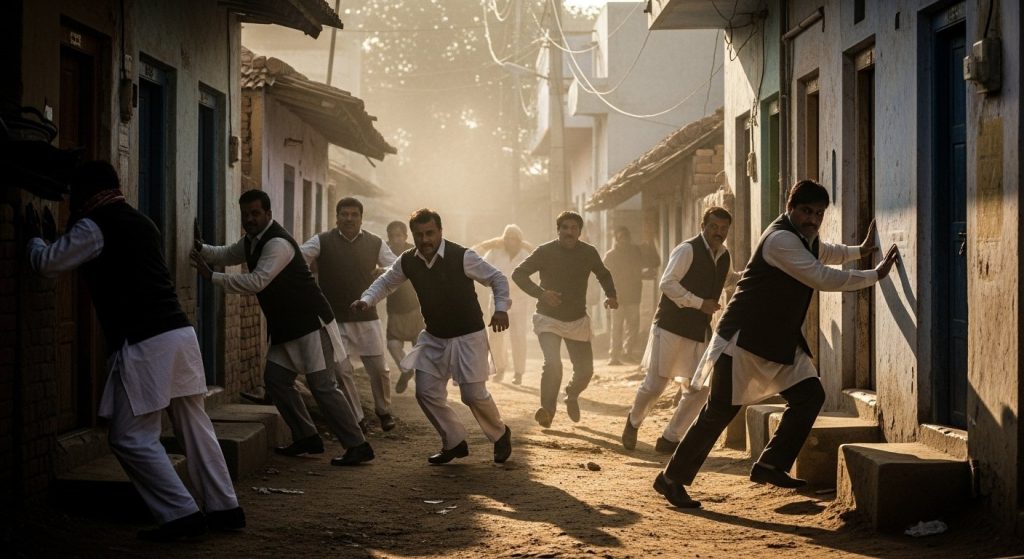 Panchayat election rivalry in Meerut led to a bloody conflict: 28 rounds of firing in the village, 15 detained