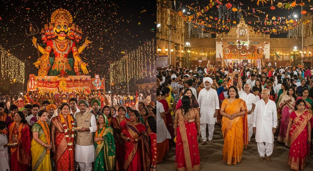 Dussehra and Gandhi Jayanti: Governor, CM, and Akhilesh Yadav Congratulate State Residents; Grand Events to Be Held Across the State
