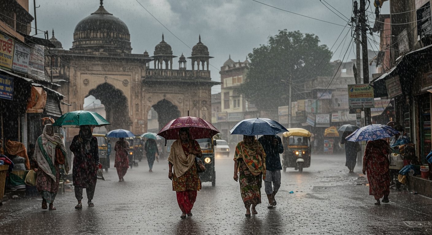 मोंथा का कहर: यूपी में भारी बारिश की चेतावनी, लखनऊ समेत कई जिलों में गिरा पारा, अलर्ट जारी