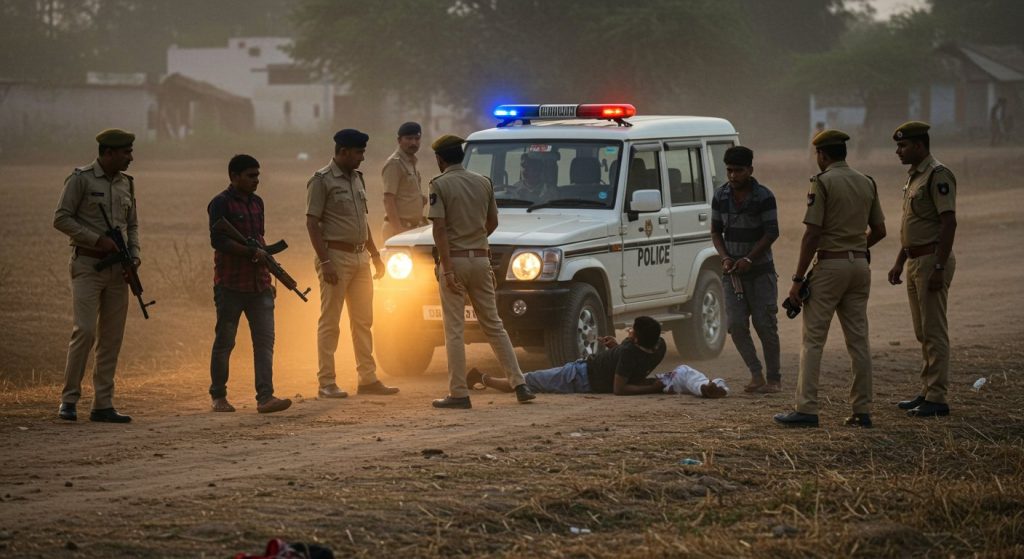 Fierce Police Encounter with Cow Smugglers in Mainpuri: Two Shot, Four Arrested, Area in Turmoil