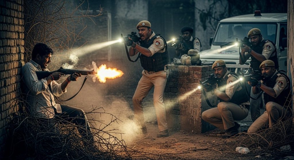 UP Encounter: 'Now you are surrounded, surrender!' Police's ultimatum and Naresh's bloody reply, then his chest was pierced.