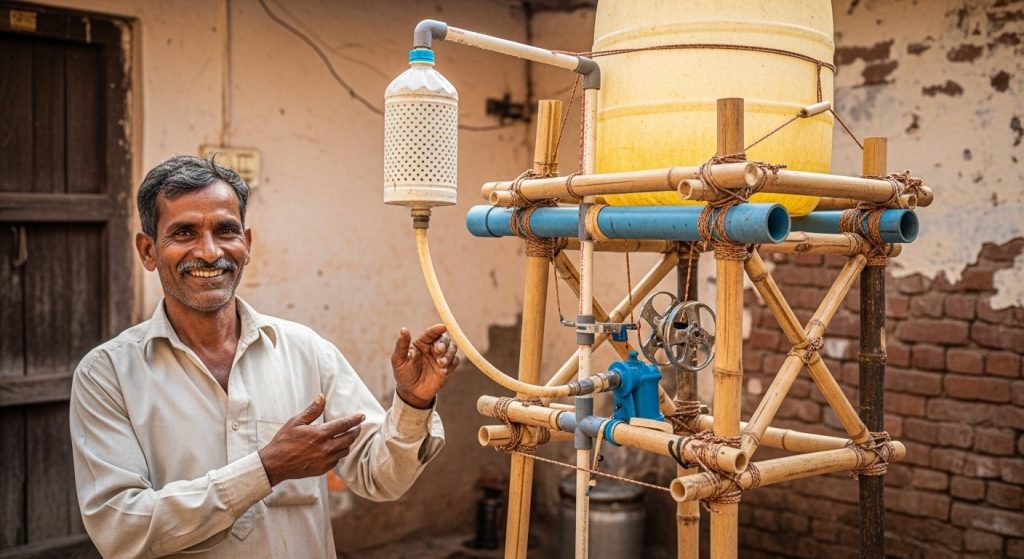 Even engineers are amazed! This man built such a unique rustic shower from scrap, leaving everyone stunned after watching the video.