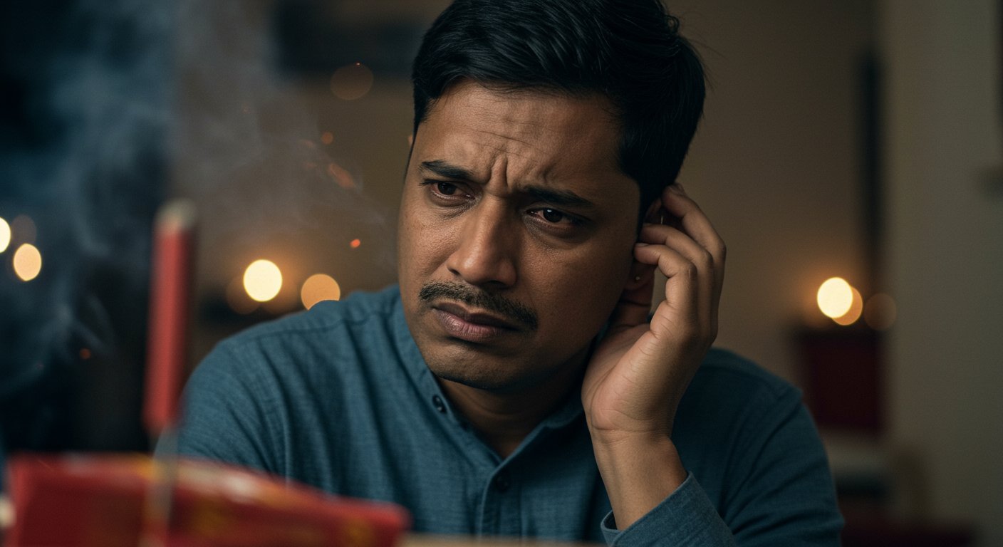 दिवाली के धमाकों का बुरा असर: कानों में दर्द, झनझनाहट और सूजन ने बढ़ाई मरीजों की संख्या; ये लक्षण हो सकते हैं खतरनाक
