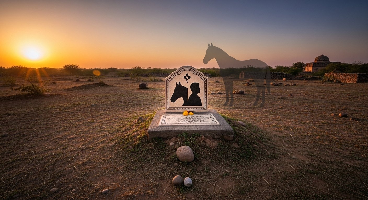 वफादारी की बेमिसाल कहानी: हैदराबाद में मालिक संग दफन हुआ वफादार घोड़ा