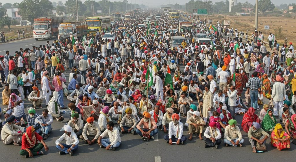 Farmers Protest in Nagpur, Highway Jammed: CM Says Resolve Through Talks, Not Agitation; Demand for Farmers' Loan Waiver