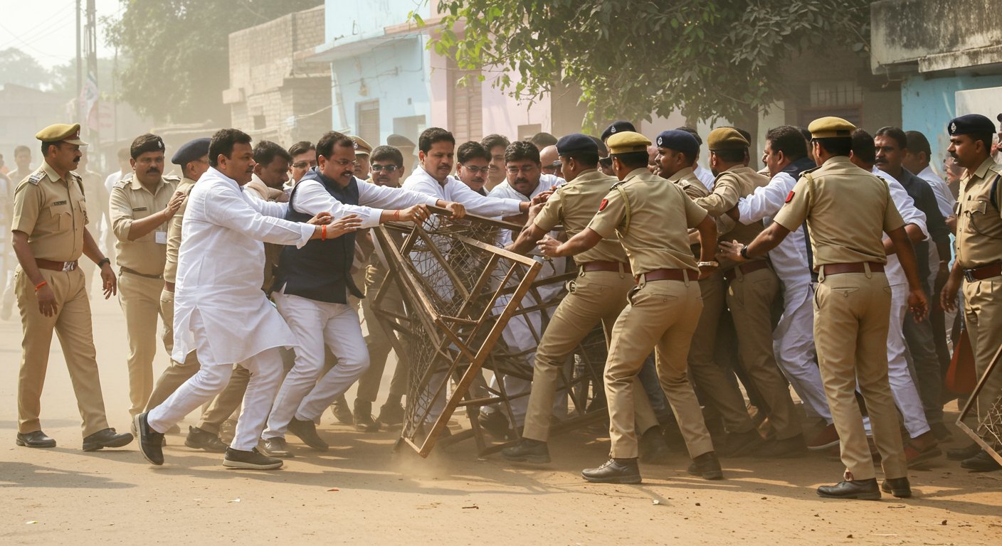 फतेहपुर: वाल्मीकि परिवार से मिलने जा रहे कांग्रेसी नेता हिरासत में, बैरिकेडिंग तोड़ने का आरोप