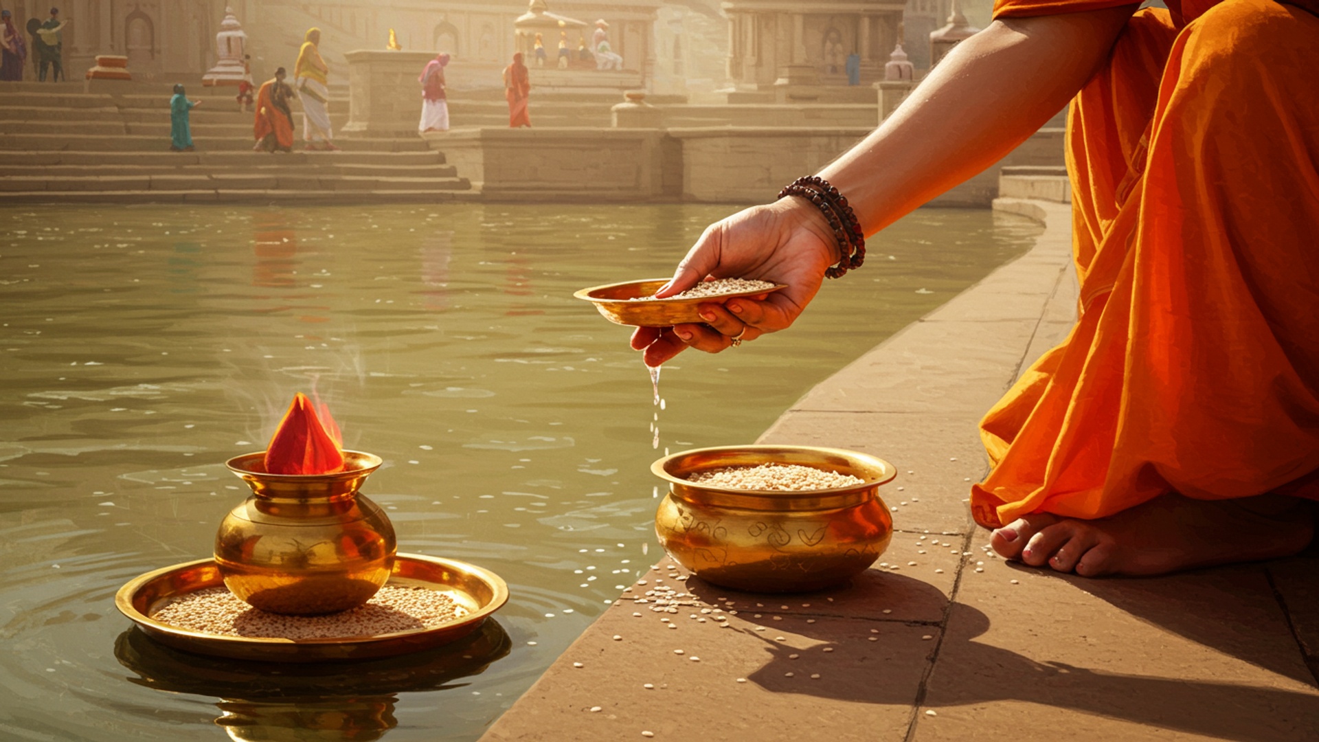 तर्पण क्या है क्यों और कैसे करें यह महत्वपूर्ण कर्म illustration