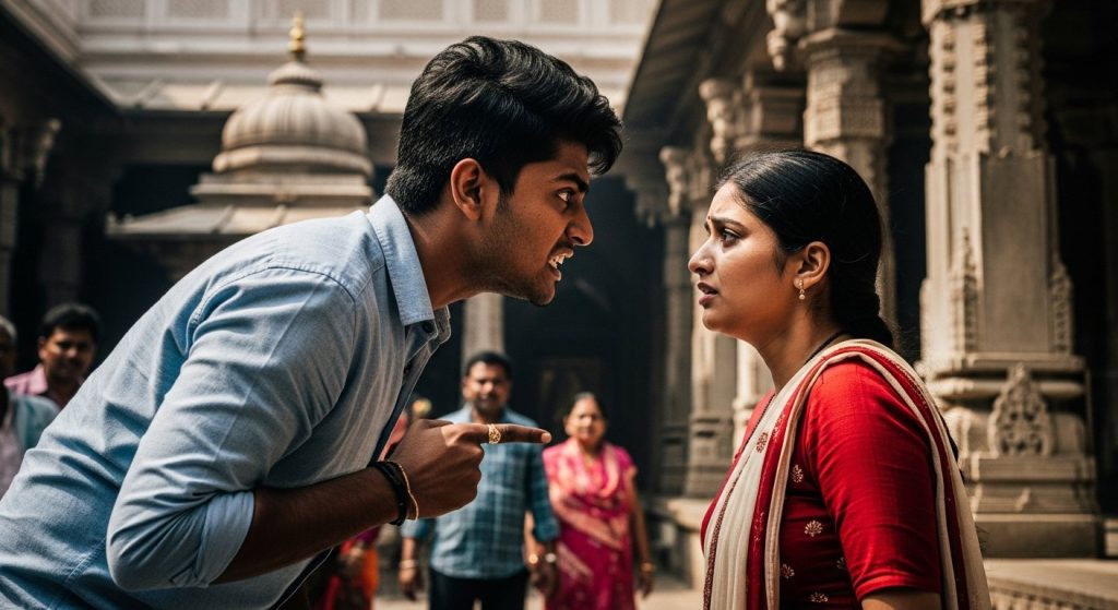 UP: Brother publicly threatens to 'strangle sister to death' after her temple love marriage; video goes viral.