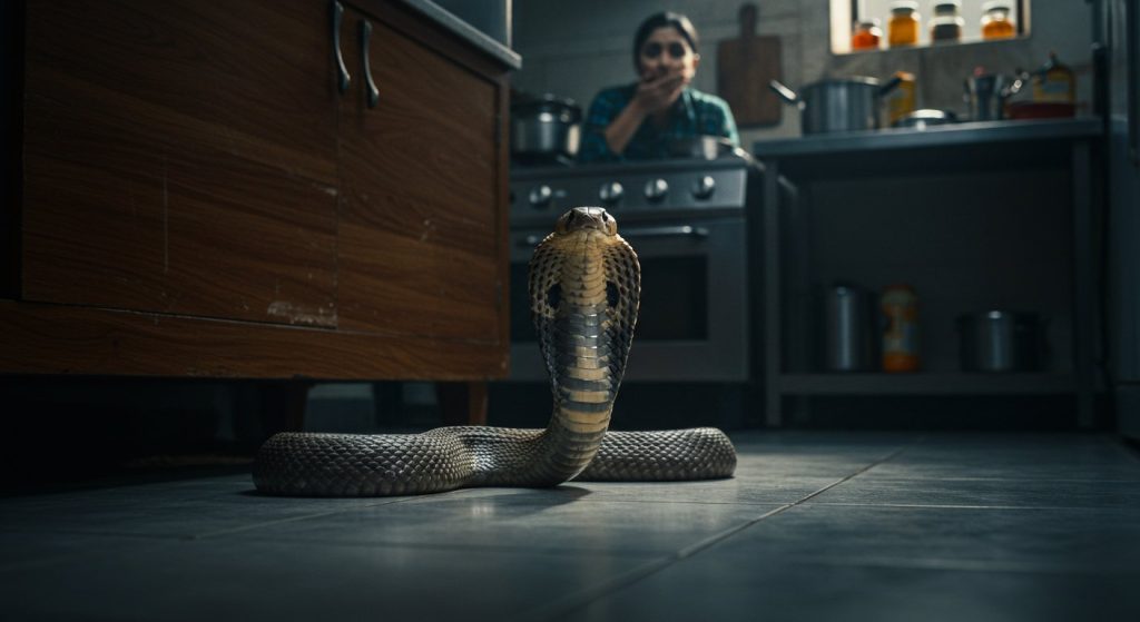 5-Foot Venomous Snake Emerges in Kitchen: Family Left Stunned and Terrified!