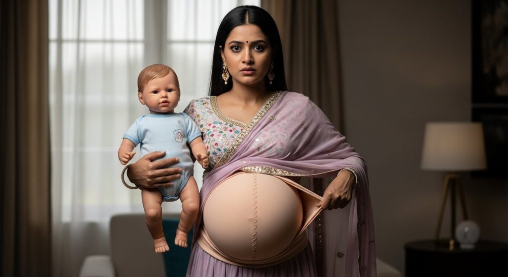 Faked Pregnancy Using Artificial Belly, 'Delivered' A Doll; Social Media Outcry!