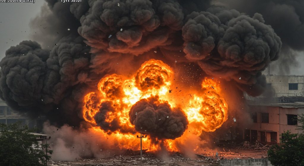 Massive explosion in UP: Fireball and smoke everywhere... Entire horrific incident caught on CCTV