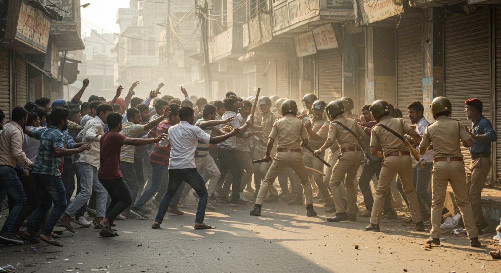 Uproar in Firozabad over elderly woman's death: Police pelted with stones, mob dispersed by baton charge