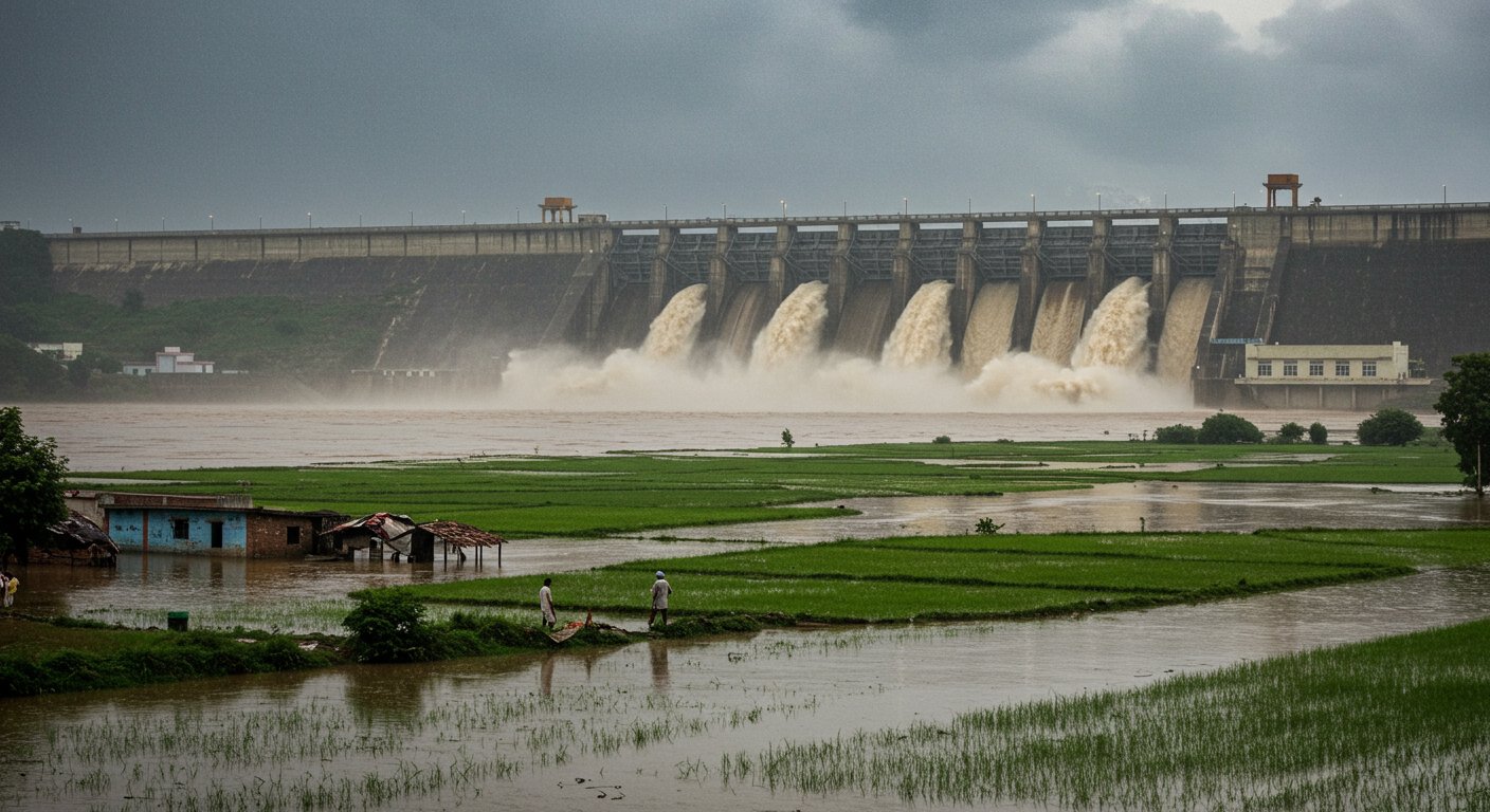 पंजाब में फिर बाढ़ का साया, जालंधर में बारिश:भाखड़ा-थीन डैम से 80 हजार क्यूसेक पानी छोड़ा; 13 जिलों में आज हैवी रेन का अलर्ट