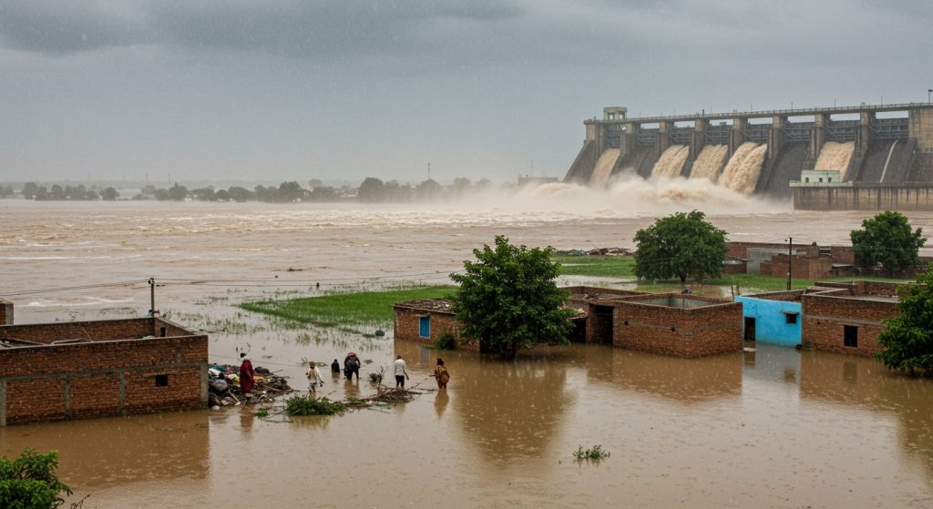 Renewed Flood Threat in Punjab: 80,000 Cusecs Water Released from Bhakra-Thein Dams; Heavy Rain Alert in 13 Districts Today