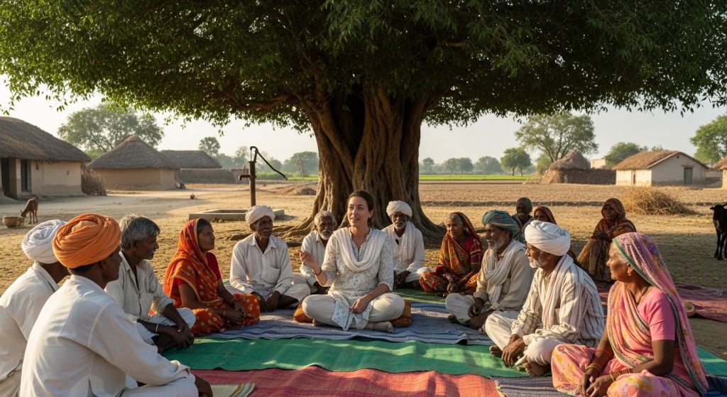 Foreign Woman So Impressed by 'Panchayat' MLA, Now Holding 'Chaupals' Village-to-Village!
