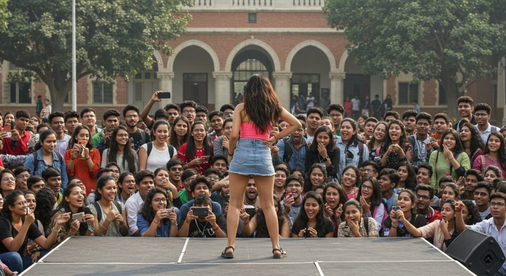 Girl Dances in Inappropriate Attire on College Campus; Video Goes Viral, Causes Stir!