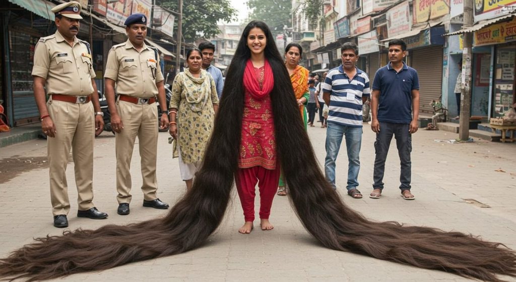 Policemen Amazed Seeing Hair Longer Than 6 Feet! Who is this Unique Girl and What is Her Story?