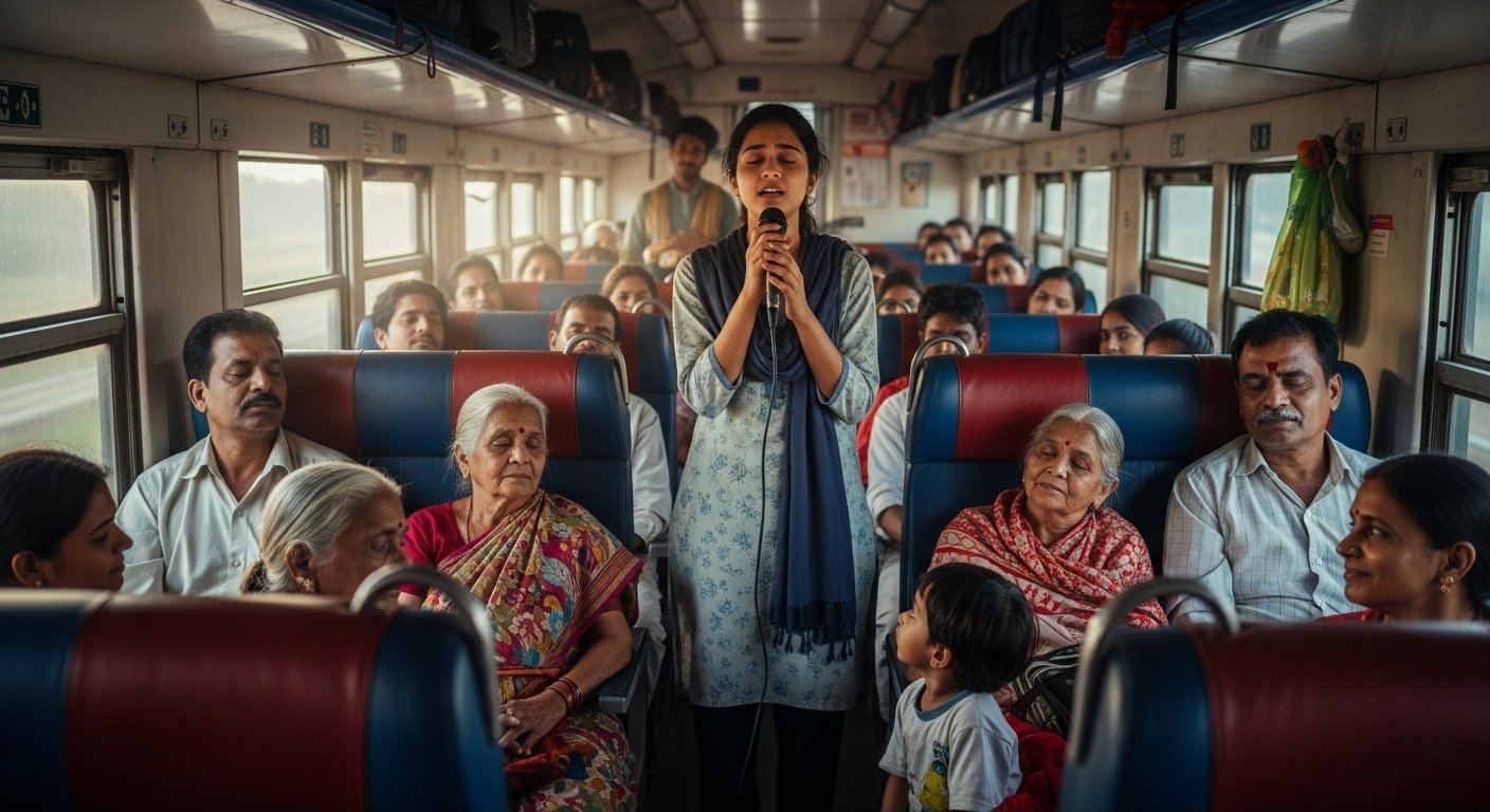 ट्रेन में गूंजा मधुर गीत, लड़की ने जीता यात्रियों का दिल: वीडियो हुआ वायरल