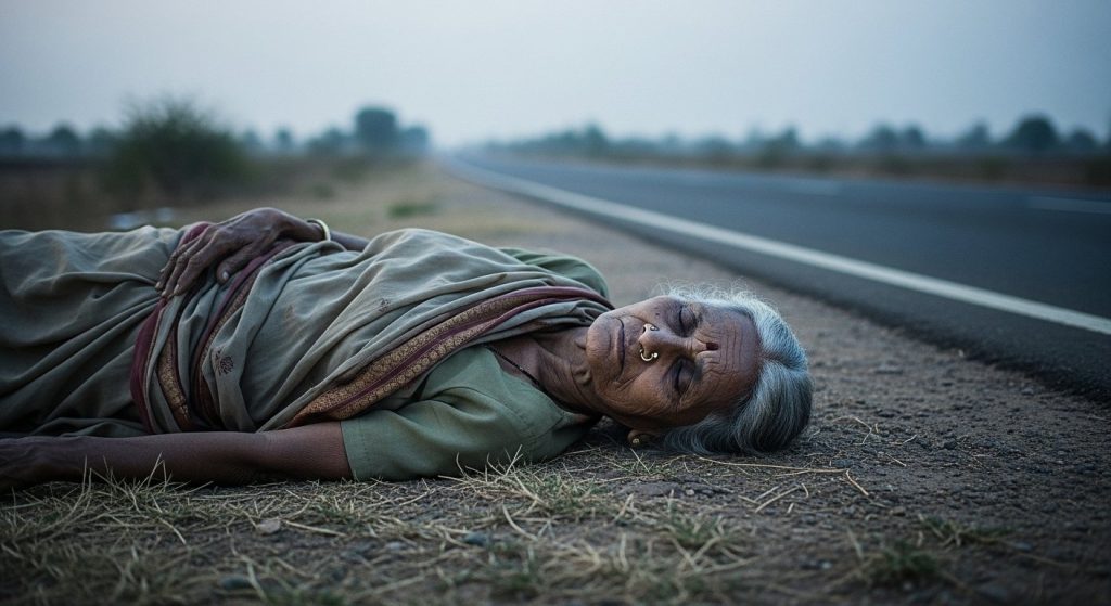Sensation in Gonda: Elderly Woman's Body Found Roadside, Gold Nose Ornament Missing; Murder Alleged