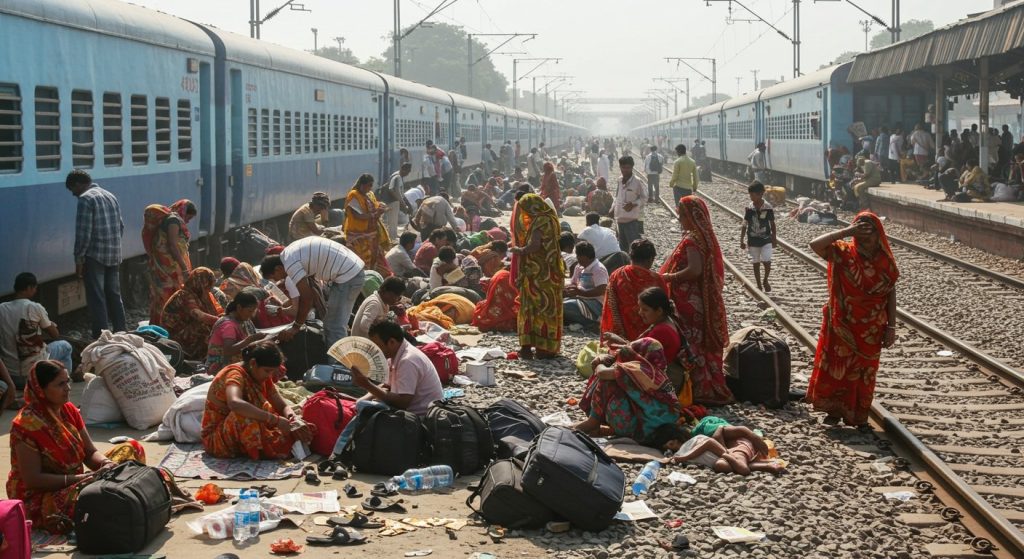 Mathura Freight Train Accident Causes Havoc: Hundreds of Passengers Stranded for Hours, Suffering from Hunger and Thirst