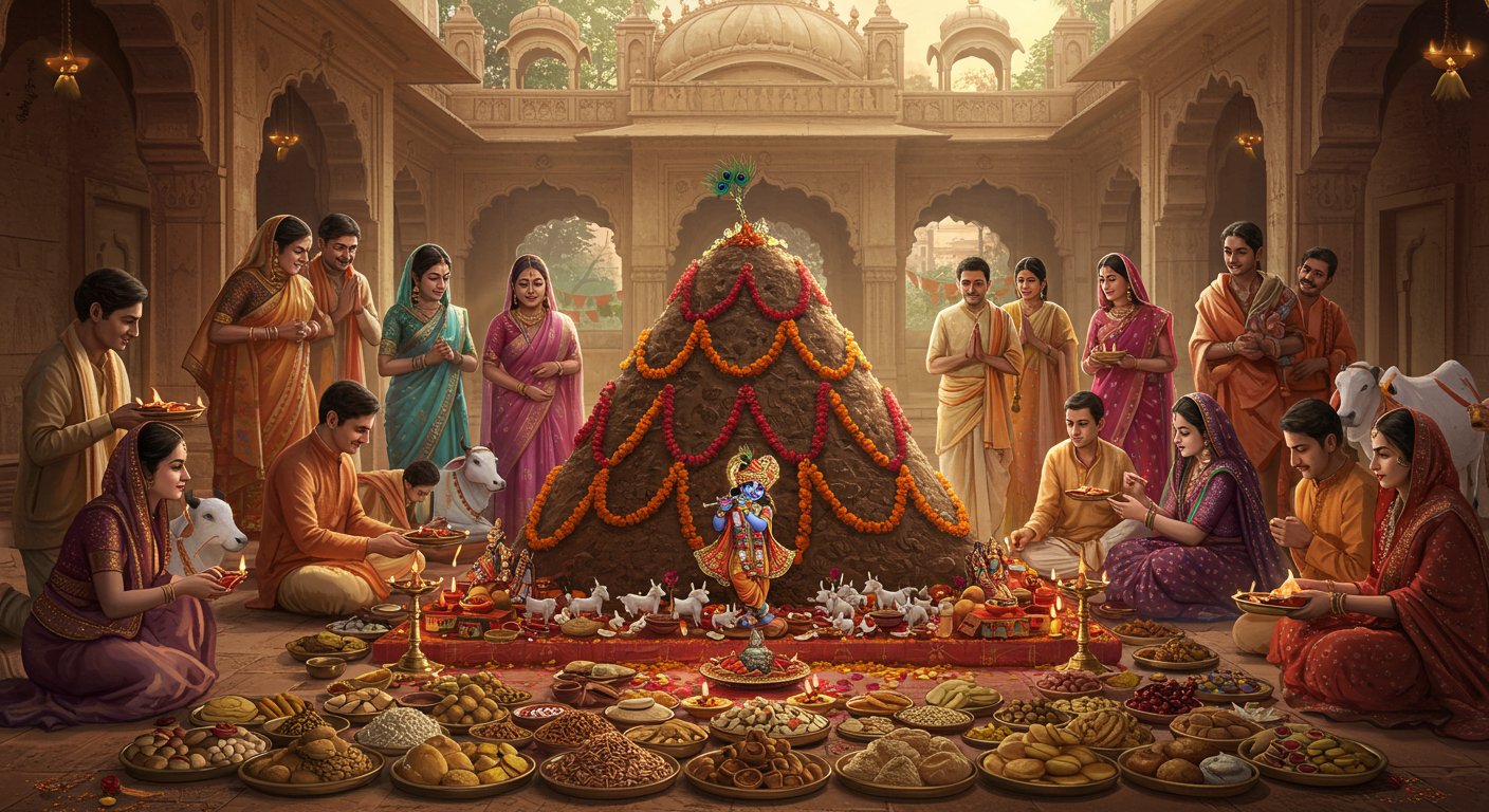 गोवर्धन पूजा 2025: आज नहीं, 22 अक्टूबर को है मथुरा में गोवर्धन पूजा! जानें सही तारीख, शुभ मुहूर्त और पूरी कथा
