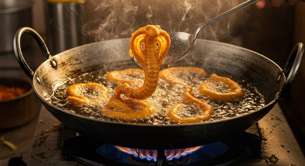 Sensational: Cobras Fried Without Batter or Spices, The Wok's Secret Revealed!