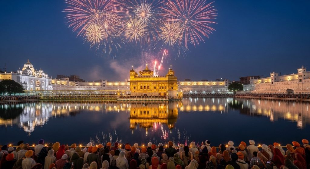 Unprecedented Celebrations at Golden Temple on Bandi Chhor Divas: Harmandir Sahib Illuminated with 1 Lakh Ghee Lamps, 3 Lakh Devotees Witness Grand Fireworks