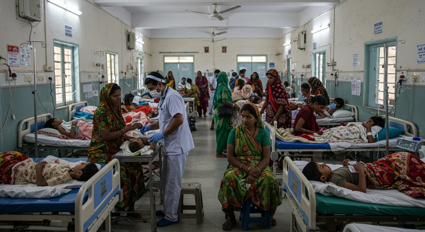 हाथरस में वायरल बुखार का कहर जारी: दो बच्चों की मौत, जिला अस्पताल में 280 मरीज भर्ती