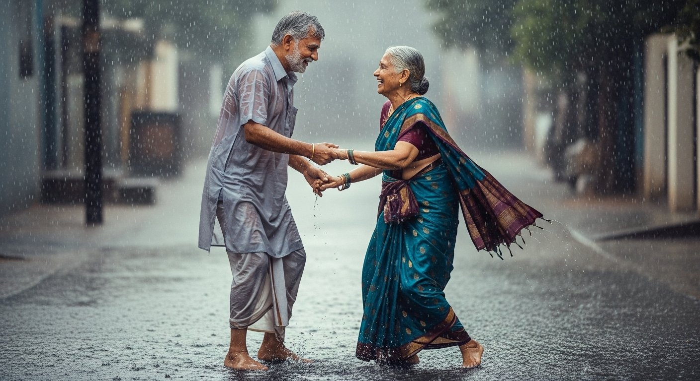 भारी बारिश में बुजुर्ग जोड़े का रोमांटिक डांस वायरल, वीडियो देख थम नहीं रही लोगों की हंसी!