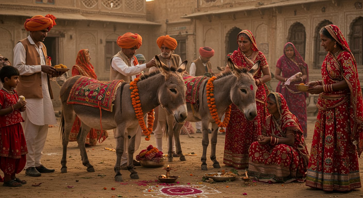 राजस्थान के मांडल में गधों को मिलता है इंसानों से भी ज्यादा सम्मान, दिवाली के बाद होती है खास पूजा