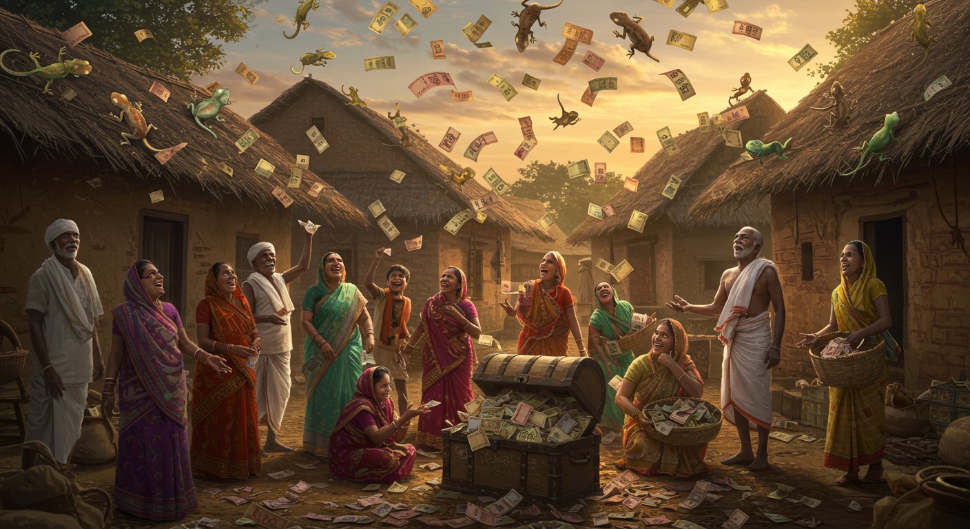 अद्भुत घटना: वह गांव जहां छिपकलियां सचमुच बरसा रही हैं पैसा, रातोंरात मालामाल हो रहे लोग