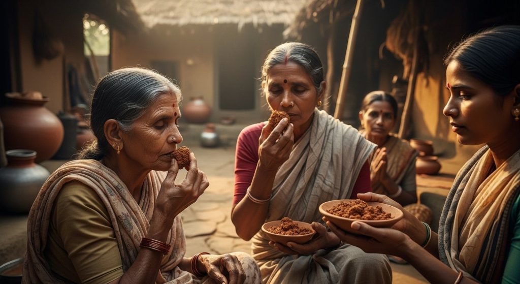 Unique Custom: Women In This Place Eat Soil For Breakfast; Men Are Strictly Forbidden!
