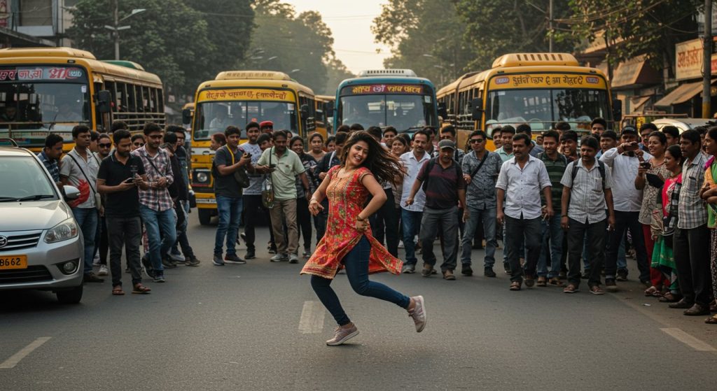 Didi's 'hip-breaking' dance in the middle of the road halted bus traffic, video went viral!