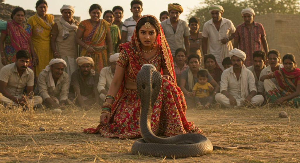 Girl in Chaniya-Choli Arrives to Catch Serpent; People Comment: 'How Would He Bite the Serpent!'