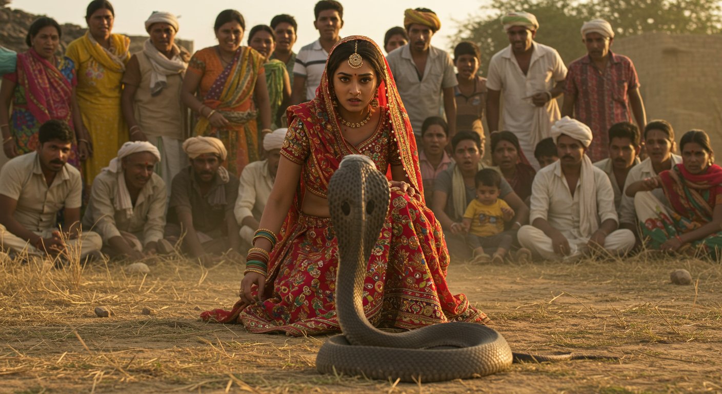 चनिया-चोली पहनकर नागिन पकड़ने पहुंची लड़की, लोग बोले – ‘वो नागिन को कैसे काटता!’
