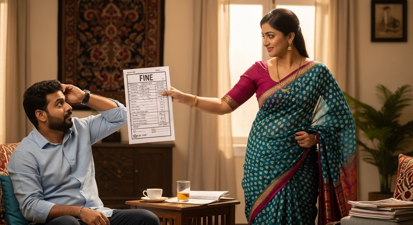 घर के काम से भागा पति तो पत्नी ने ठोका ‘जुर्माना’! सोशल मीडिया पर वायरल हुई अनोखी कहानी