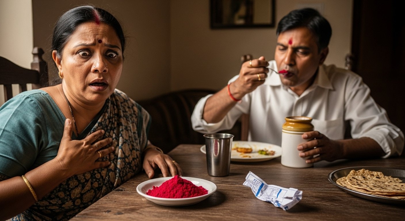 लाल दवाई का चौंकाने वाला सच: 10 साल तक खाता रहा पति, सच्चाई जान उड़े पत्नी के होश!